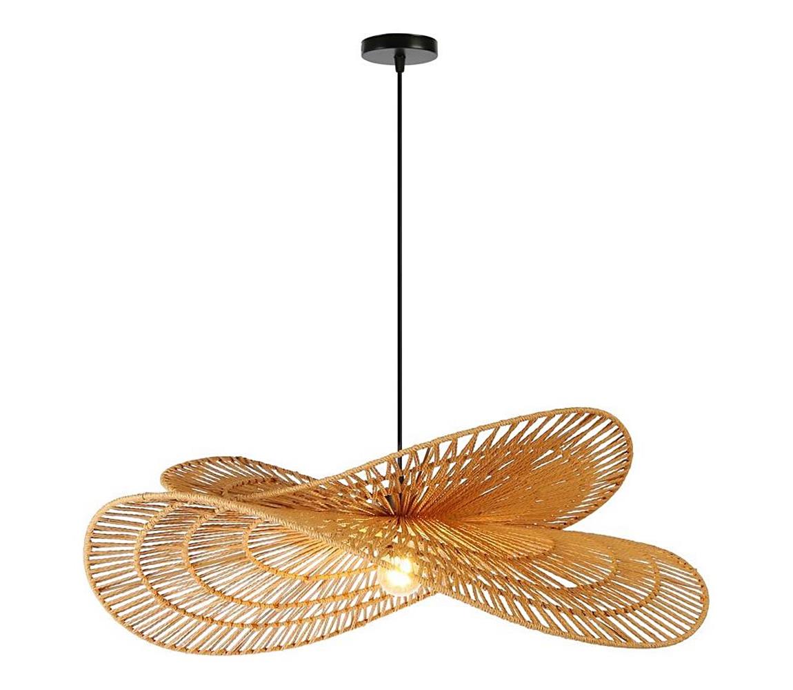  08266L - Lustr na lanku MARIPOSA 1xE27/40W/230V pr. 80 cm juta 08266L