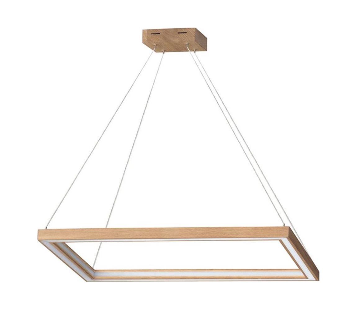  1027402300000-LED Stmívatelný lustr na lanku LEGNO 2xLED/33W/230V dub 1027402300000