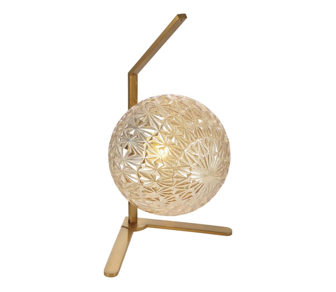  108003 - Stolní lampa JUNO 1xE27/7W/230V béžová/zlatá 108003