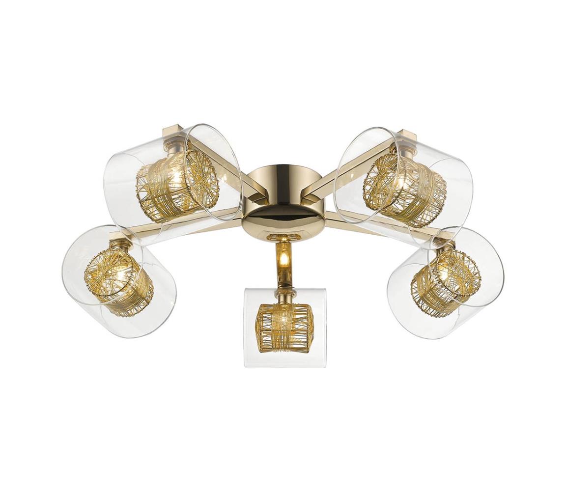  140010 - Přisazený lustr KLASS 5xG9/3W/230V zlatá 140010