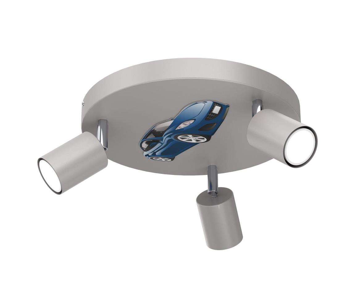  Dětské bodové svítidlo FUN 3xGU10/8W/230V šedá/auto 9358