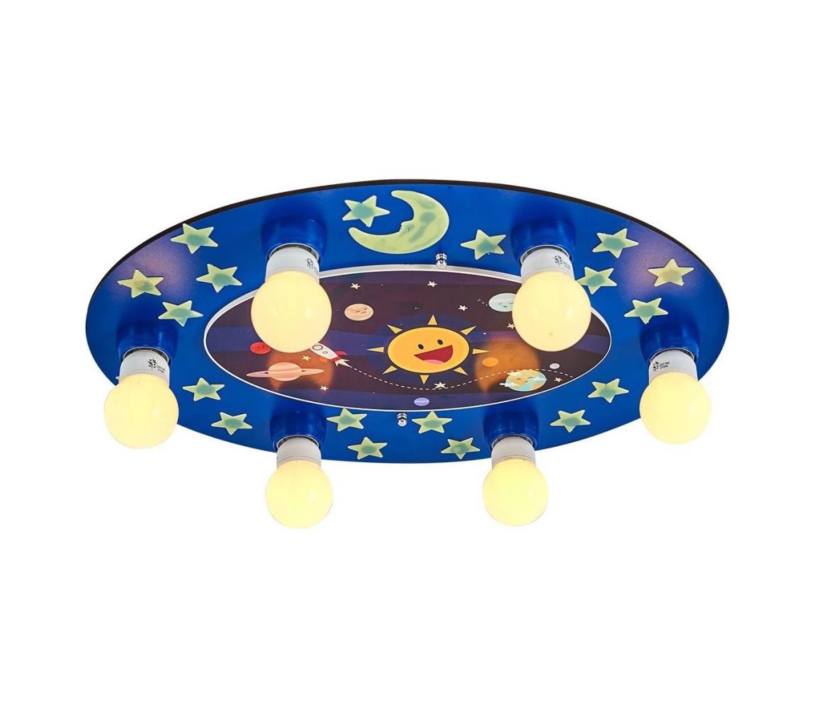  Dětské stropní svítidlo LUCCA 6xE27/24W/230V modrá 414LRC1548