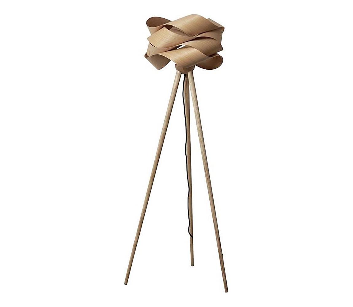  Dřevěná stojací lampa 1xE27/60W/230V masiv/dýha/jasan WRE191