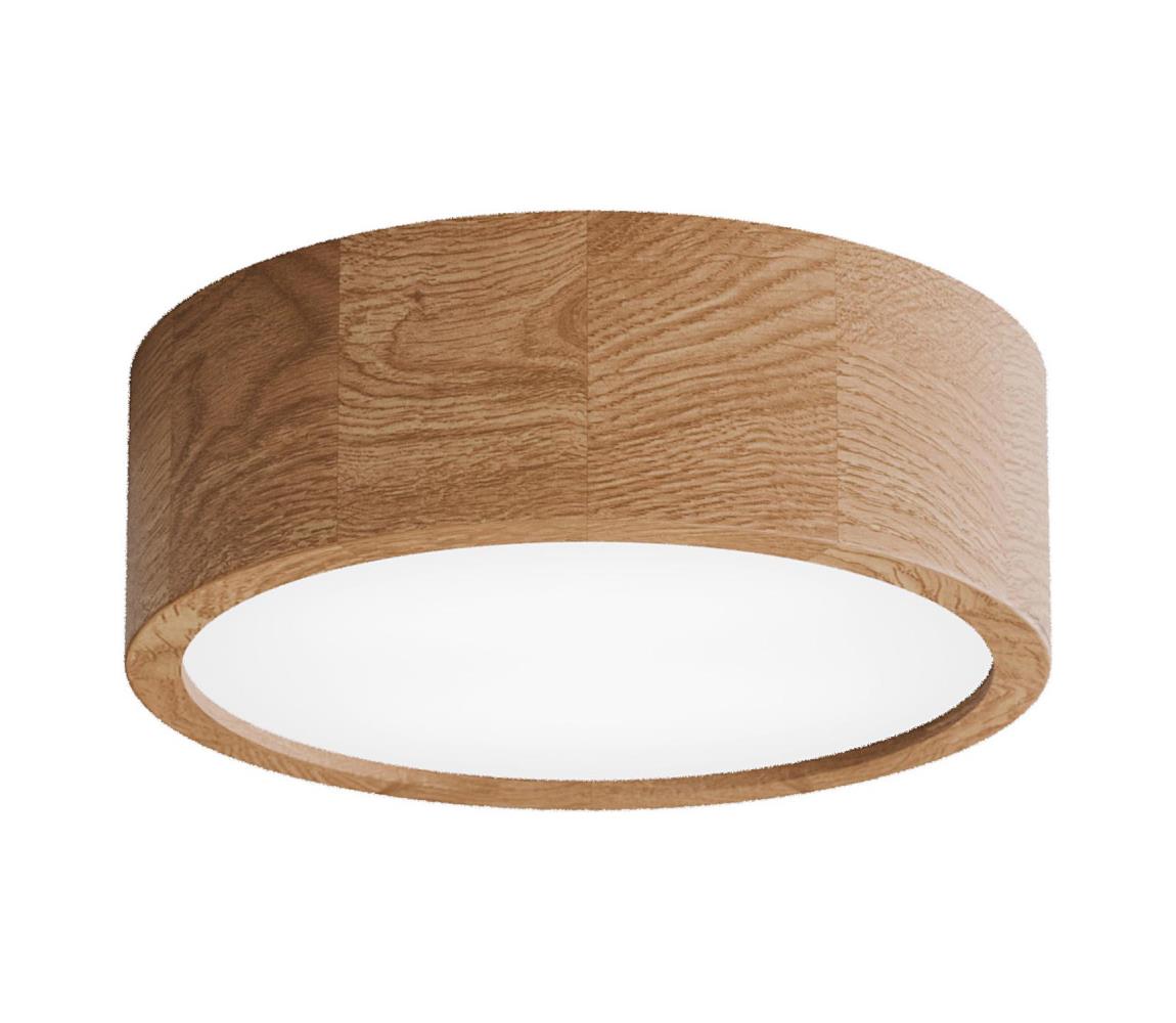  Koupelnové stropní svítidlo se senzorem CLEO 2xE27/24W/230V pr. 27,5 cm IP54 dub 5907623692634