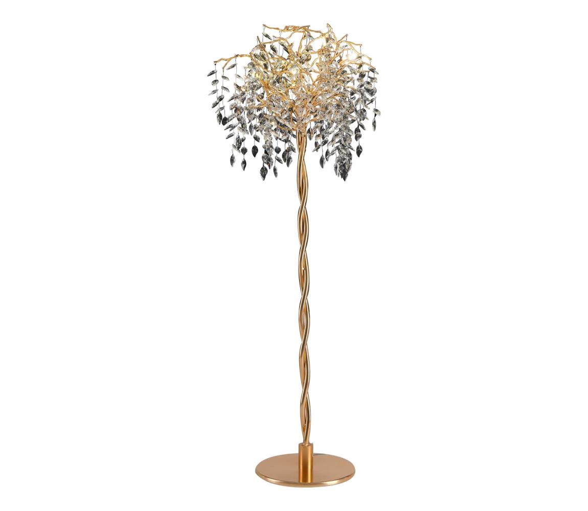  Křišťálová stojací lampa 5xG9/40W/230V zlatá CA011/F