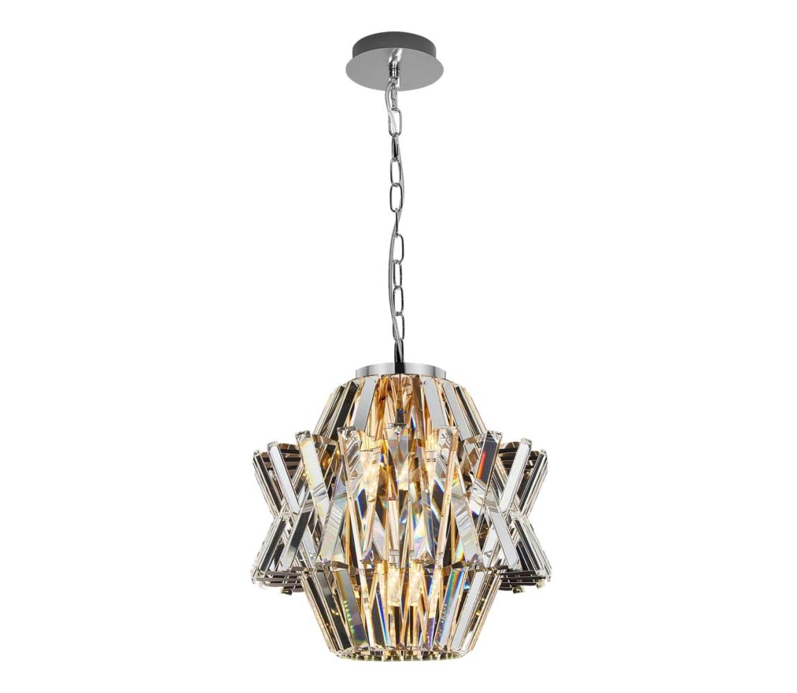  Křišťálový lustr na řetězu CROWN 4xE14/40W/230V chrom ML0400