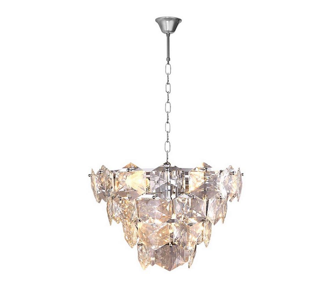  Křišťálový lustr na řetězu DIANA 6xE14/40W/230V matný chrom ML5985