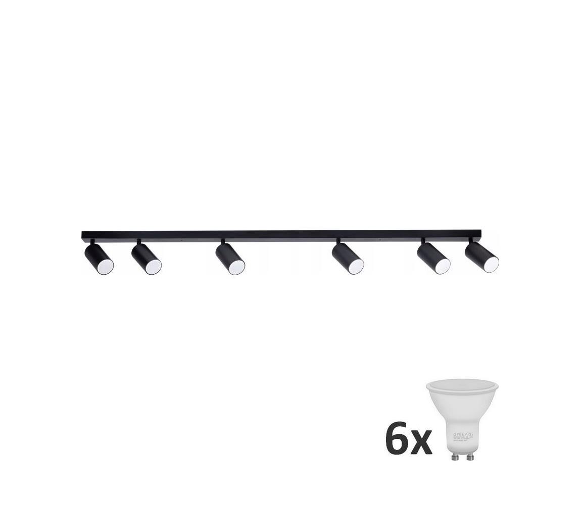  LED Bodové svítidlo ANGIE 6xGU10/6W/230V černá MX0118+6xBG0217