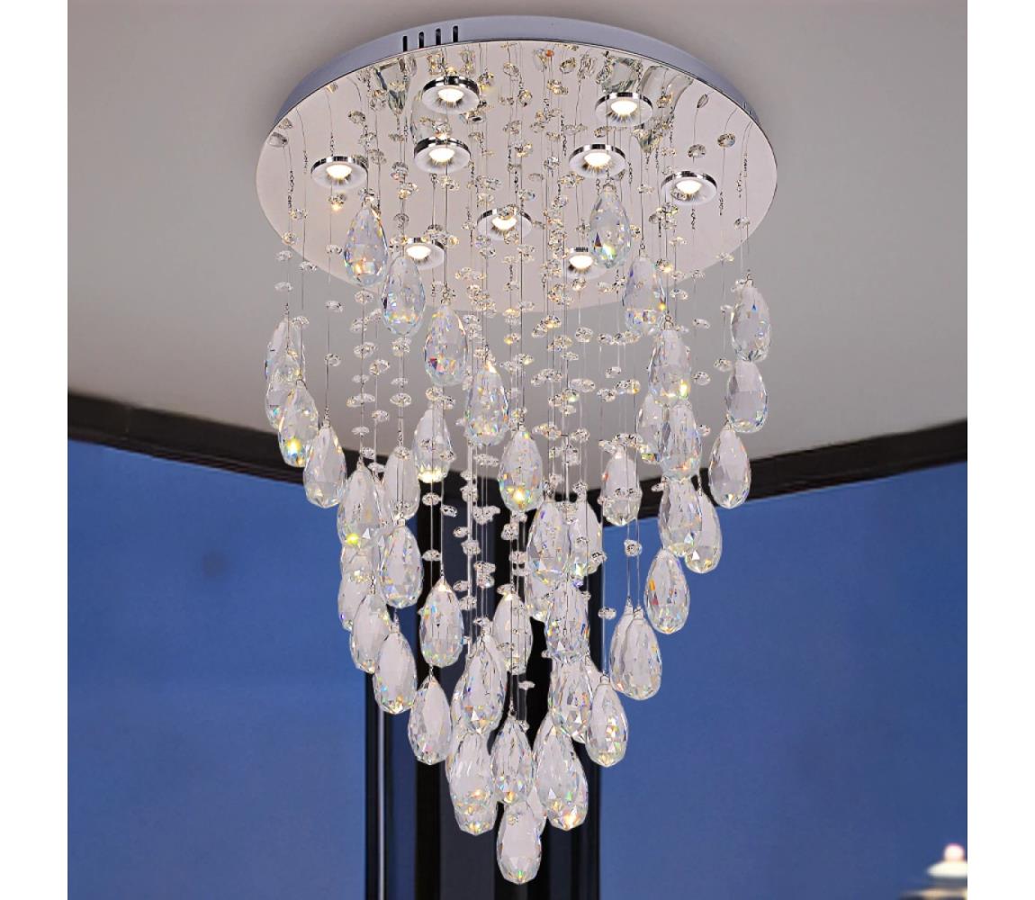  LED Křišťálové stropní svítidlo MAJURO LED/30W/230V pr. 45 cm lesklý chrom + DO N3001