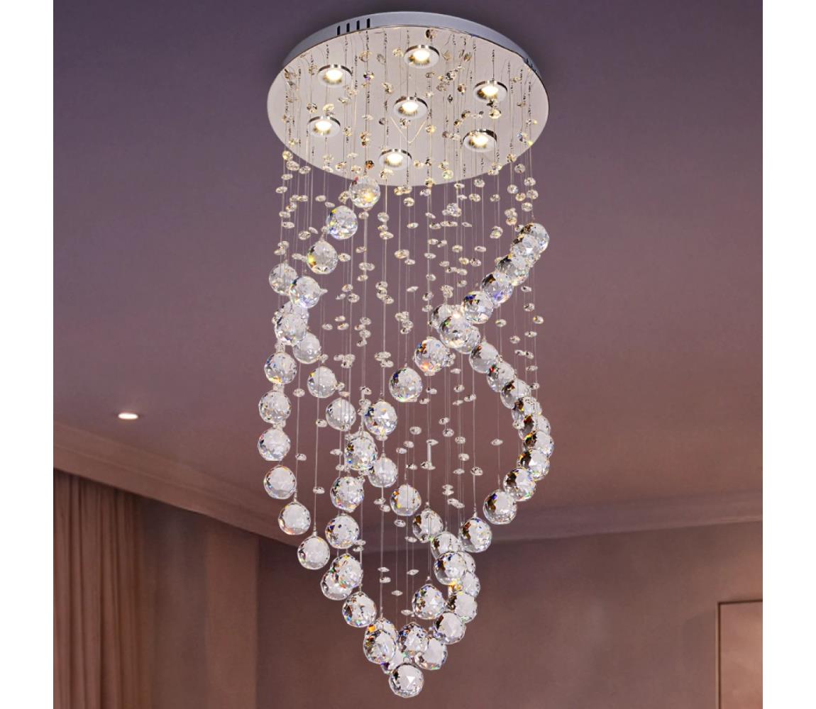  LED Křišťálové stropní svítidlo NAURU LED/24W/230V pr. 40 cm lesklý chrom + DO N3013