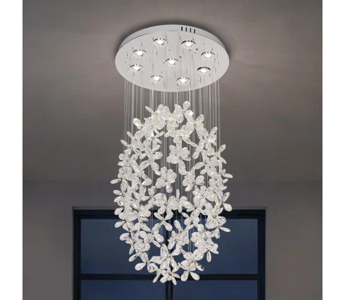  LED Křišťálové stropní svítidlo SAMOA LED/30W/230V pr. 40 cm lesklý chrom + DO N3020