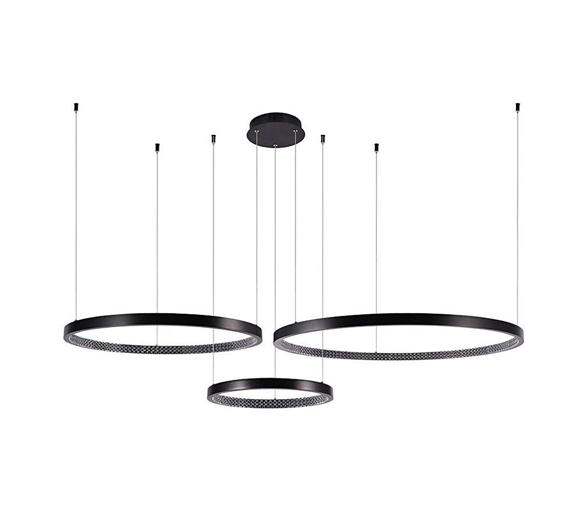  LED Lustr na lanku 3xLED/19W/230V 4000K černá 10053