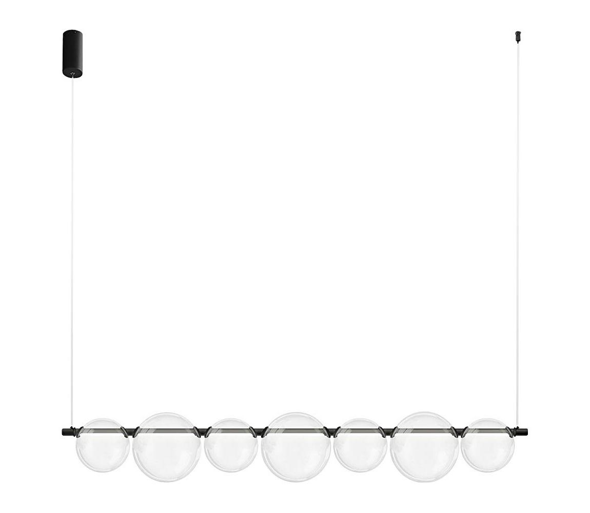  LED Lustr na lanku ATOLA LED/19W/230V černá/čirá ML2244