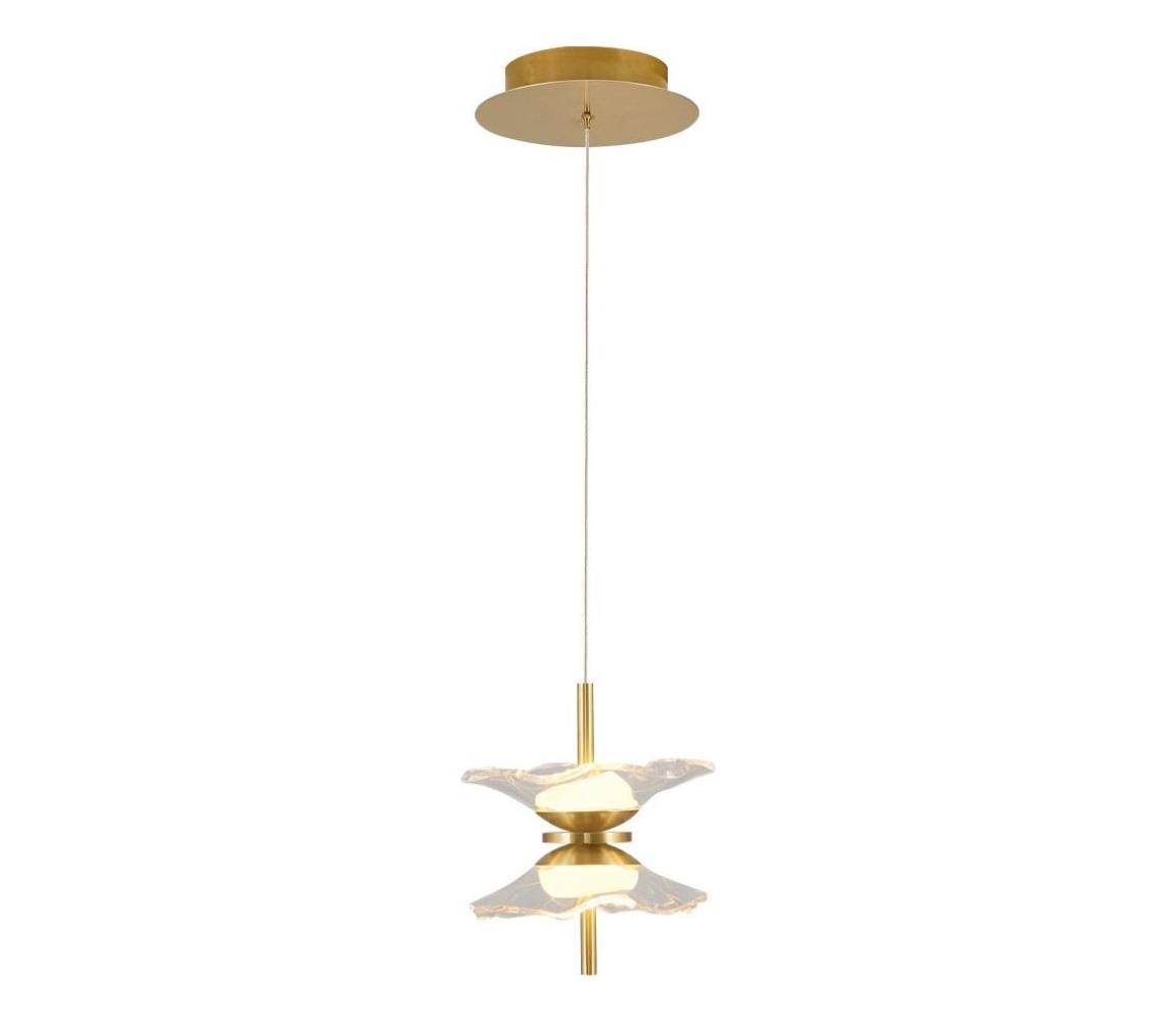  LED Lustr na lanku BUTTERFLY 2xLED/5W/230V 3000K zlatá 414LRC1357