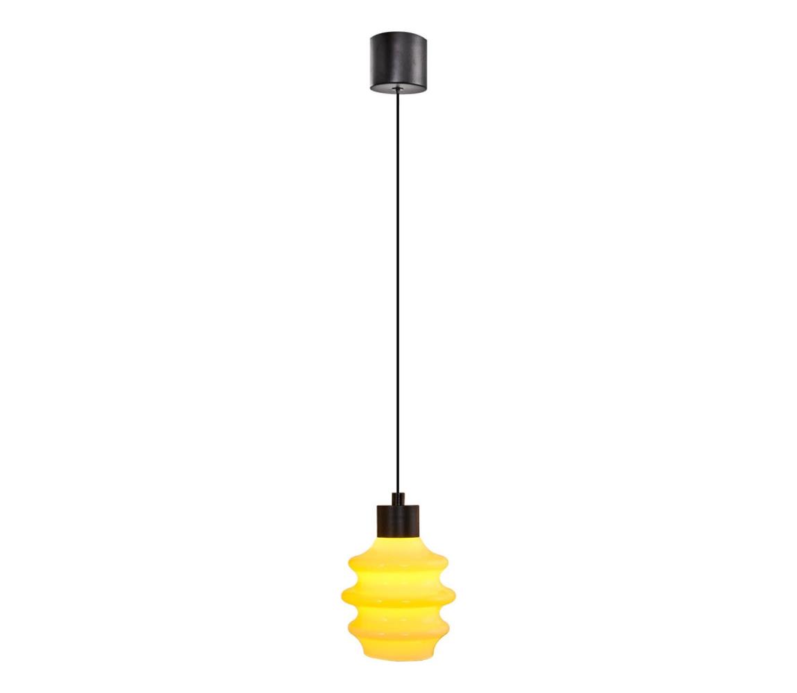  LED Lustr na lanku CACTUS LED/3W/230V 3000K černá/žlutá 414LRC1977