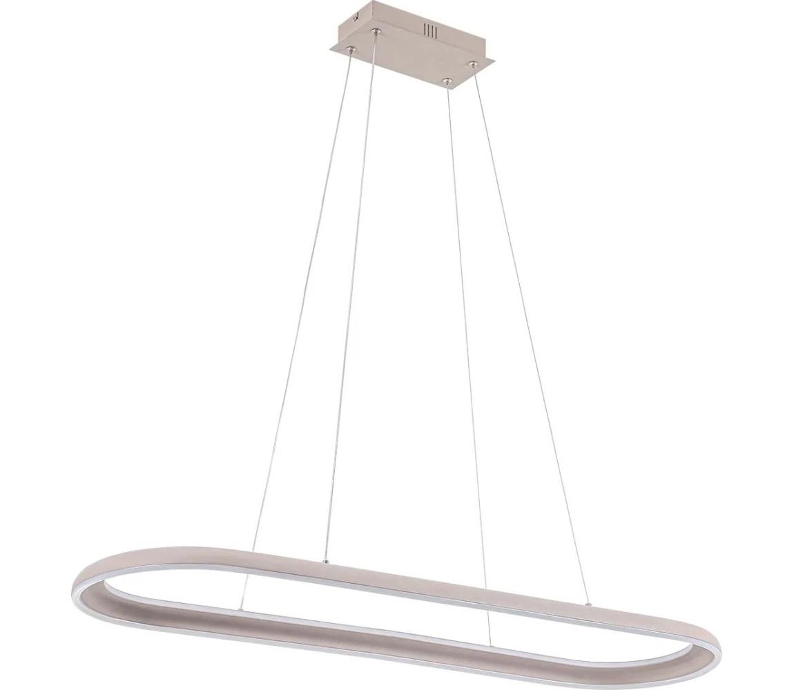  LED Lustr na lanku CASHMERE LED/80W/230V 30x100 cm béžová 338037