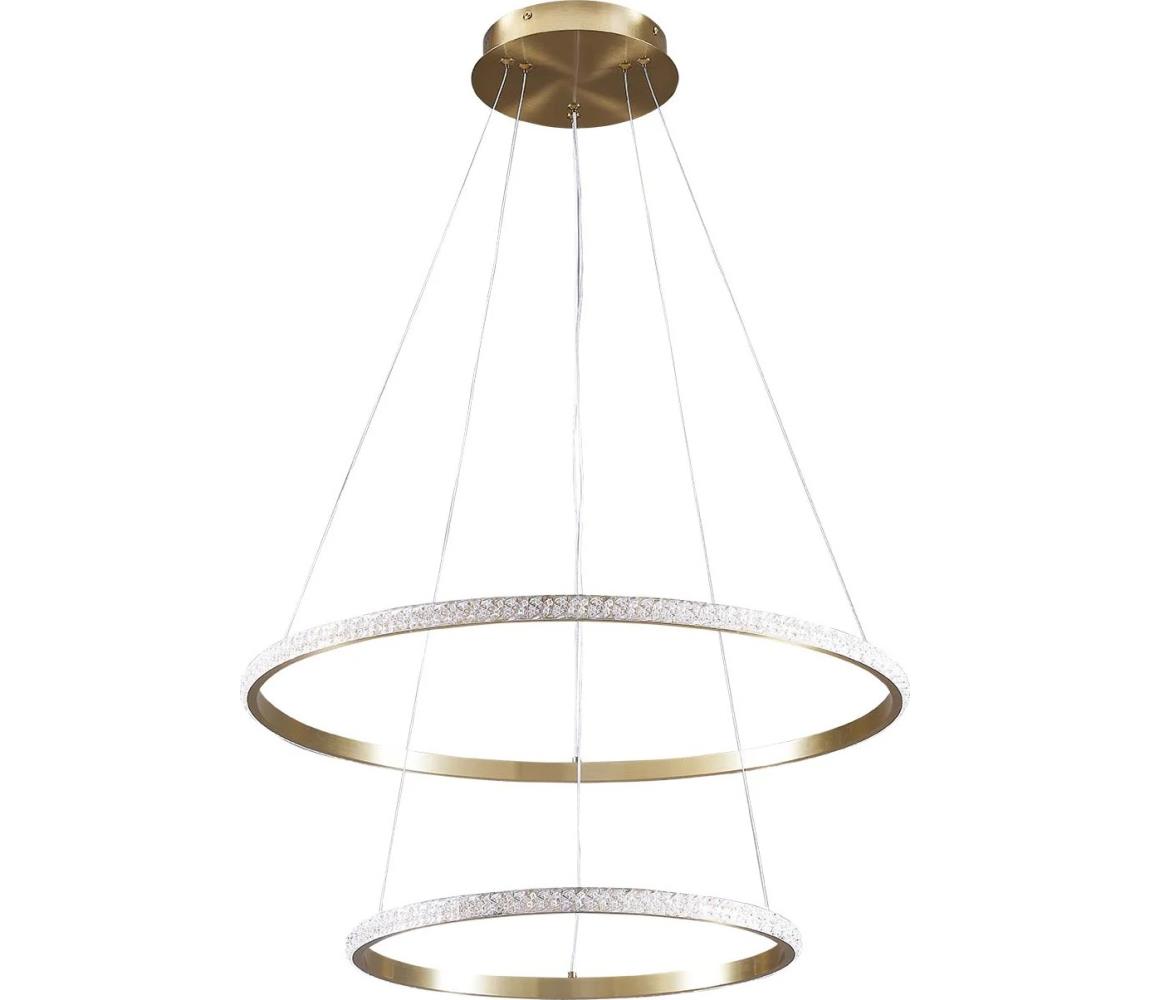  LED Lustr na lanku DIANA LED/44W/230V 4000K pr. 59 cm zlatá 337863