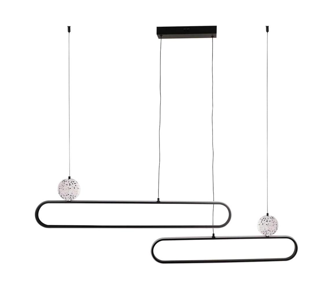  LED Lustr na lanku FLORENTYNA LED/48W/230V 4000K černá/bílá 333896