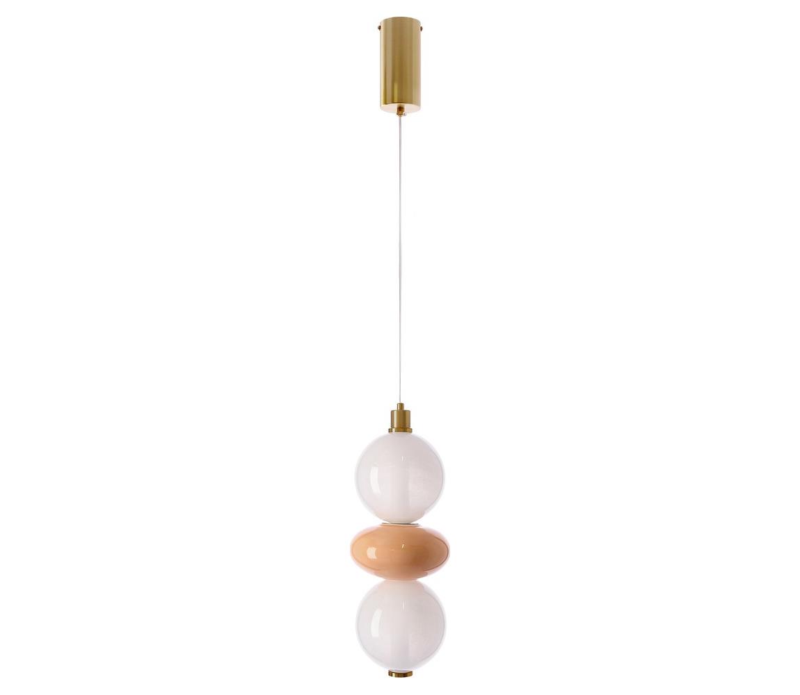  LED Lustr na lanku FLORES LED/12W/230V zlatá/oranžová 32-50649