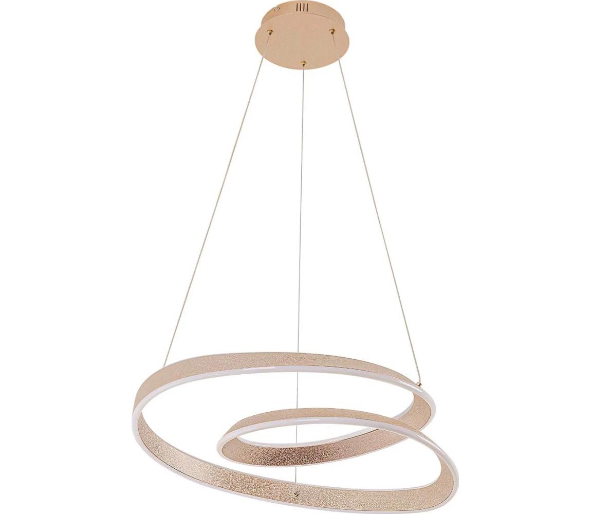  LED Lustr na lanku GLOW LED/75W/230V 4000K pr. 60 cm zlatá 338044