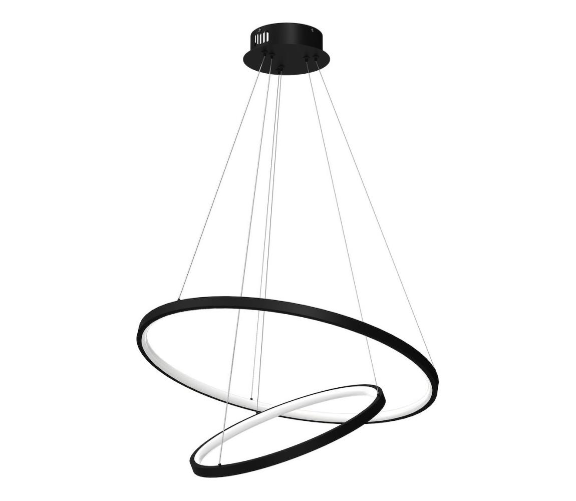  LED Lustr na lanku HOOP LED/51W/230V pr. 60 cm 4000K černá ML1542
