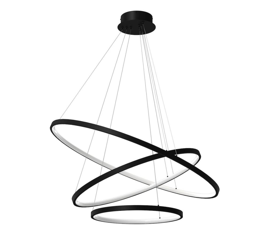  LED Lustr na lanku HOOP LED/93W/230V pr. 80 cm 4000K černá ML1543