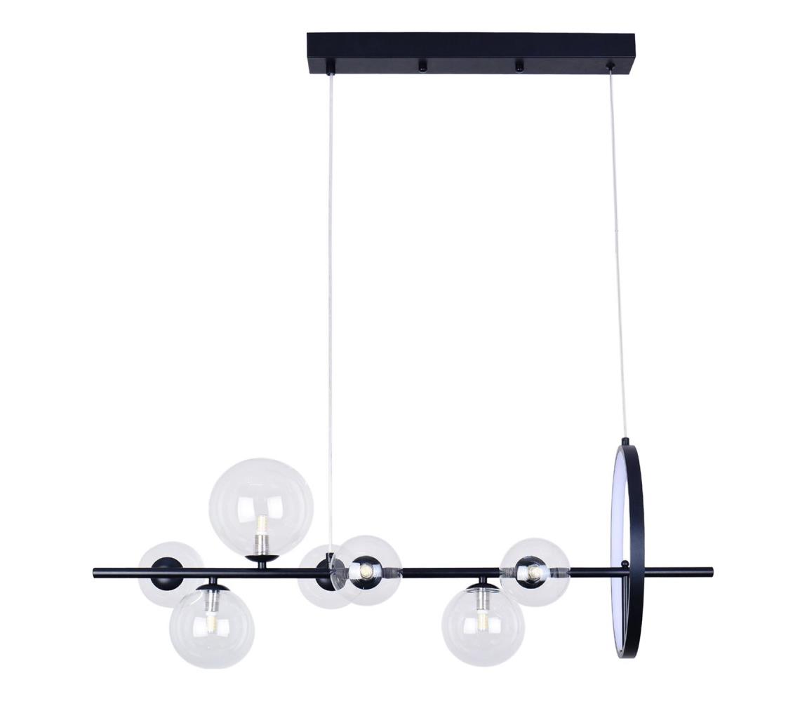  LED Lustr na lanku HYBRID LED/15W/230V + 7xG9/6W 4000K černá 331113