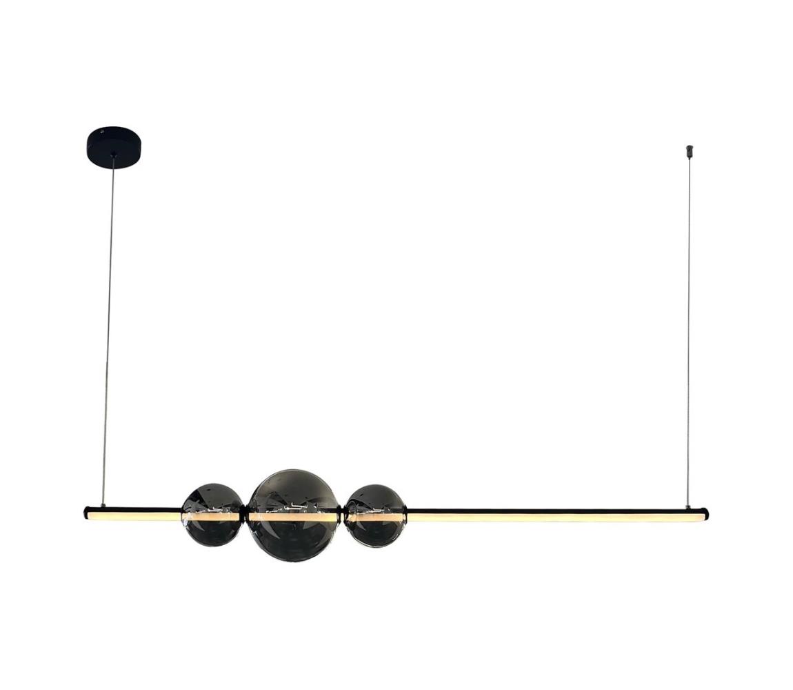  LED Lustr na lanku KUGEL LED/30W/230V černá ML0982