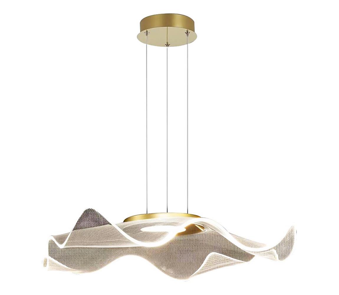  LED Lustr na lanku LARGO LED/16W/230V zlatá ML1042