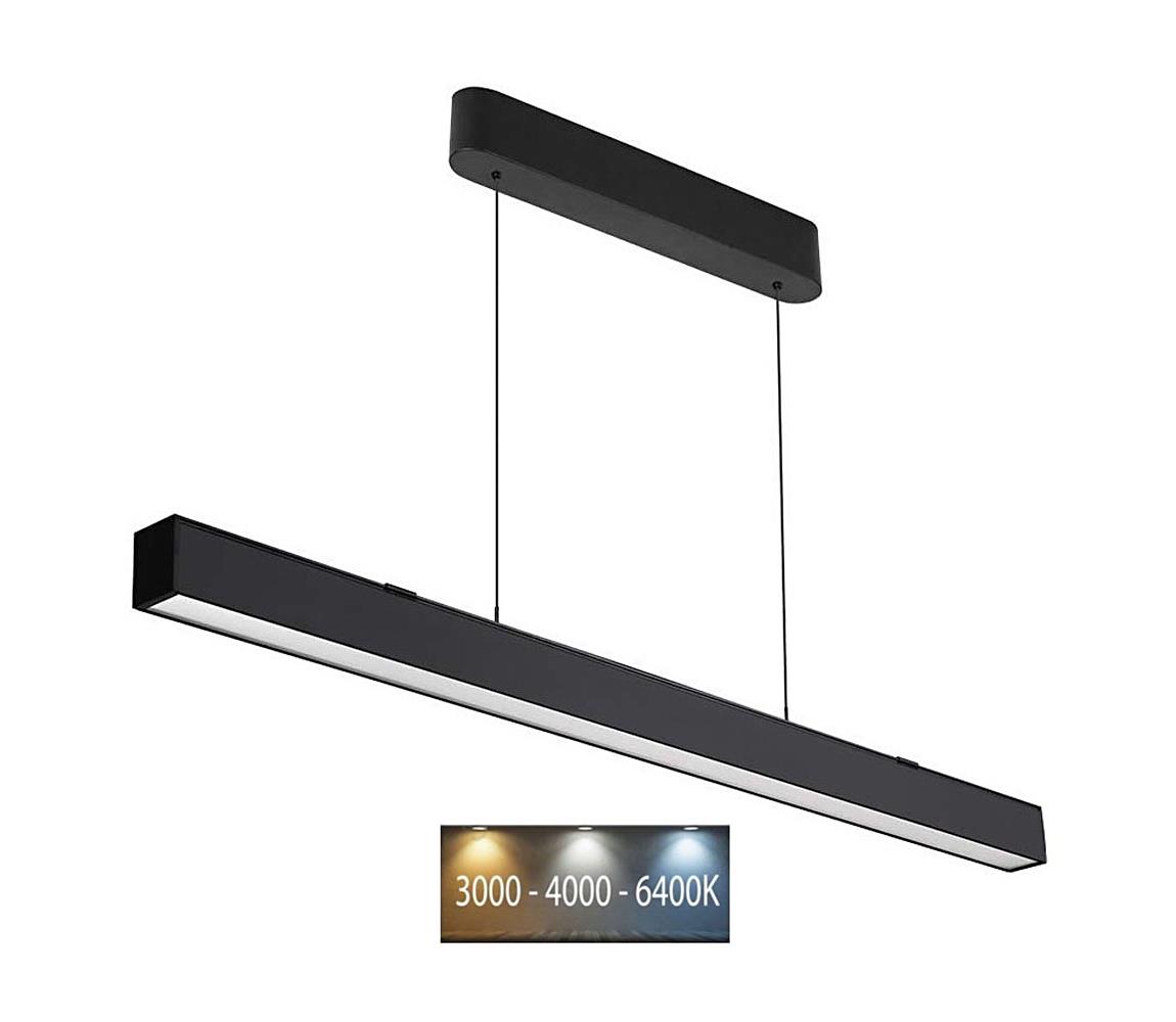  LED Lustr na lanku LED/40W/230V 3000/4000/6400K černá 10468