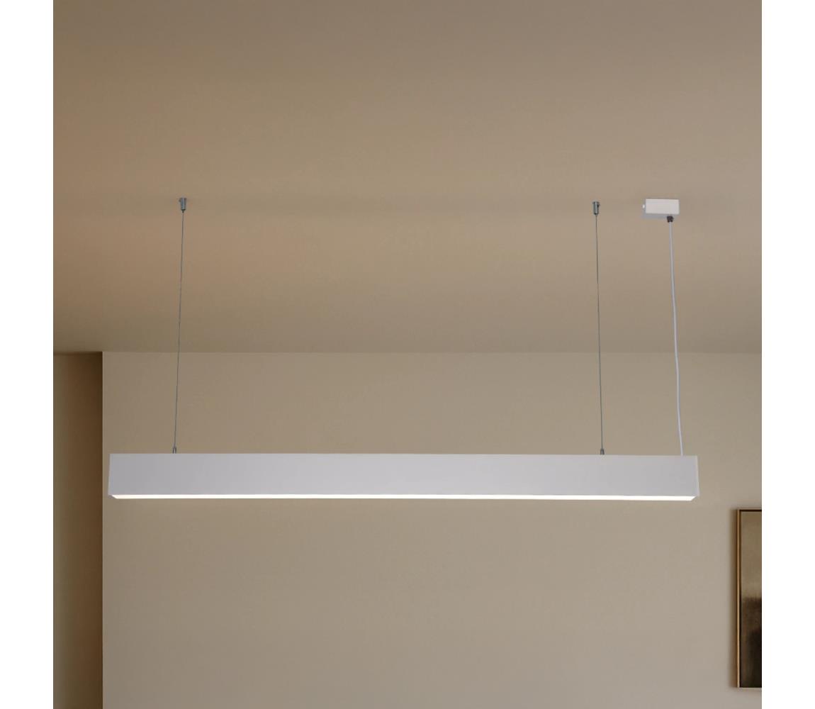  LED Lustr na lanku LED/55W/230V 3000/4000/6500K 120 cm bílá LN75