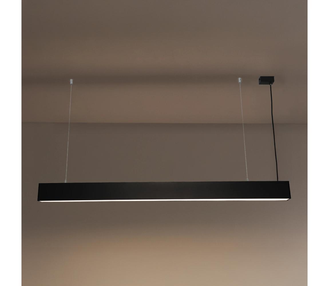  LED Lustr na lanku LED/55W/230V 3000/4000/6500K 120 cm černá LN74