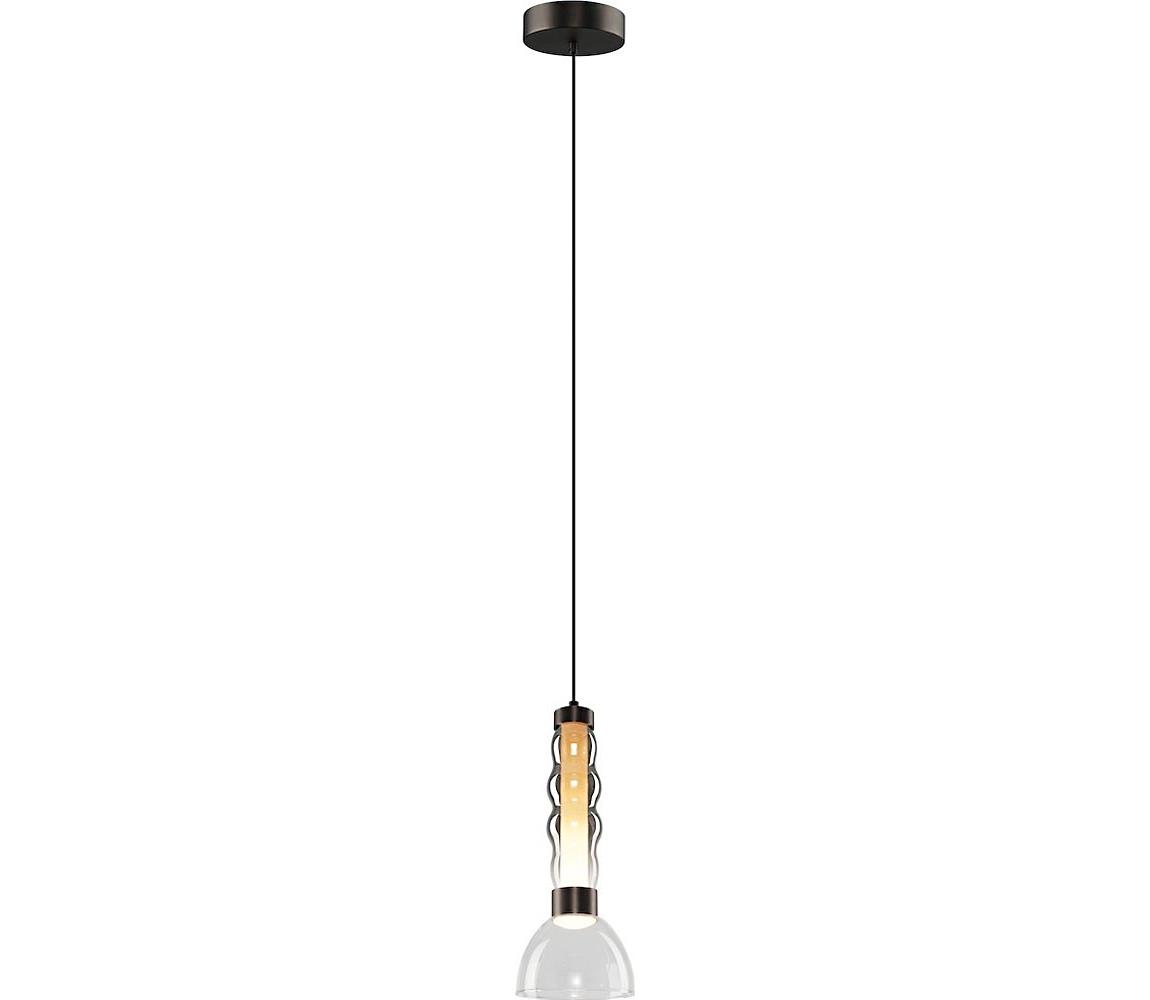  LED Lustr na lanku LUCCO LED/13W/230V pr. 15 cm kouřová ML1417