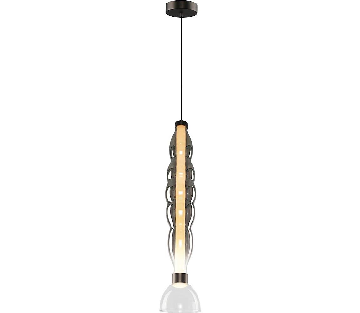  LED Lustr na lanku LUCCO LED/18W/230V pr. 15 cm kouřová ML1415