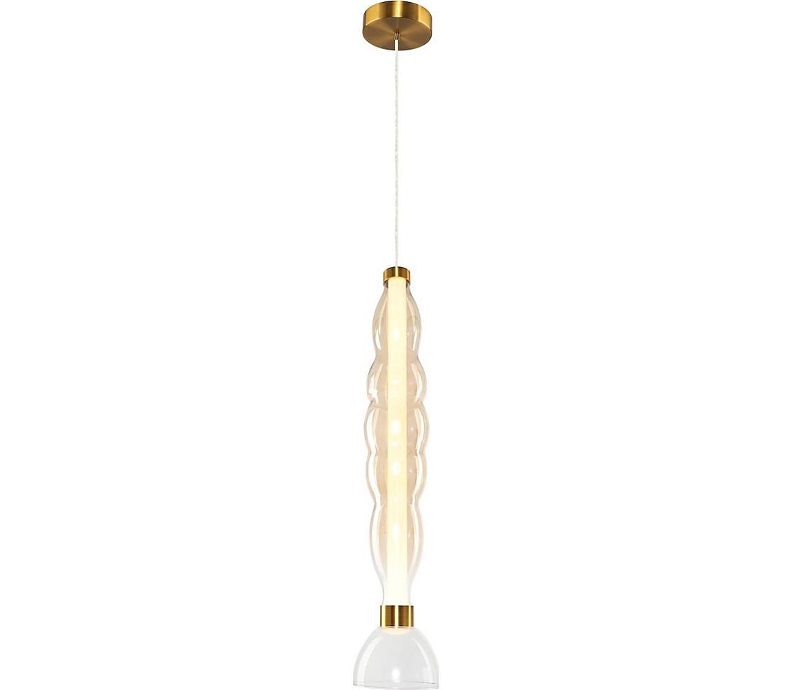  LED Lustr na lanku LUCCO LED/18W/230V pr. 15 cm zlatá ML1416