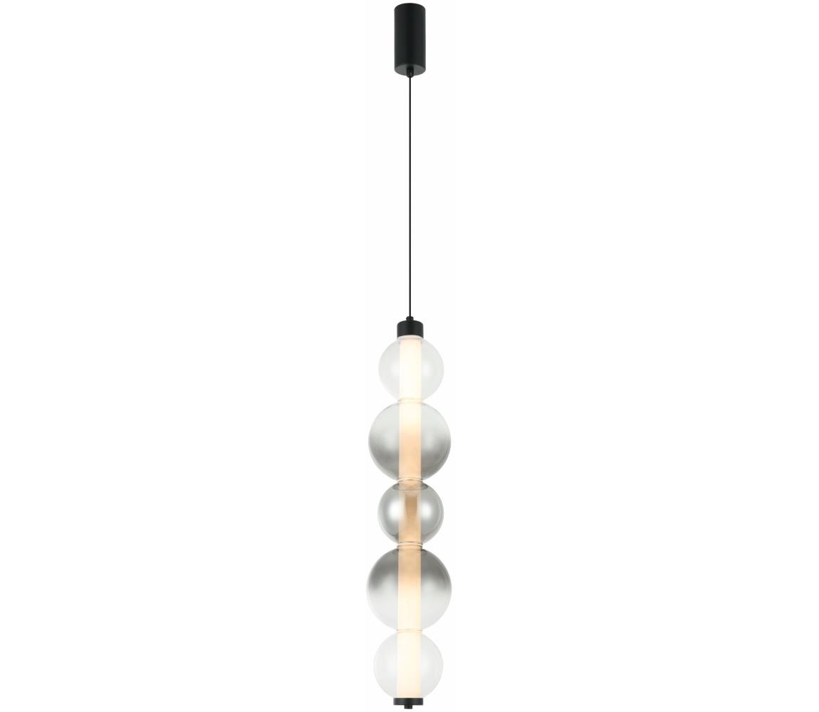  LED Lustr na lanku LUMMI LED/19W/230V černá/kouřová LM-1.278