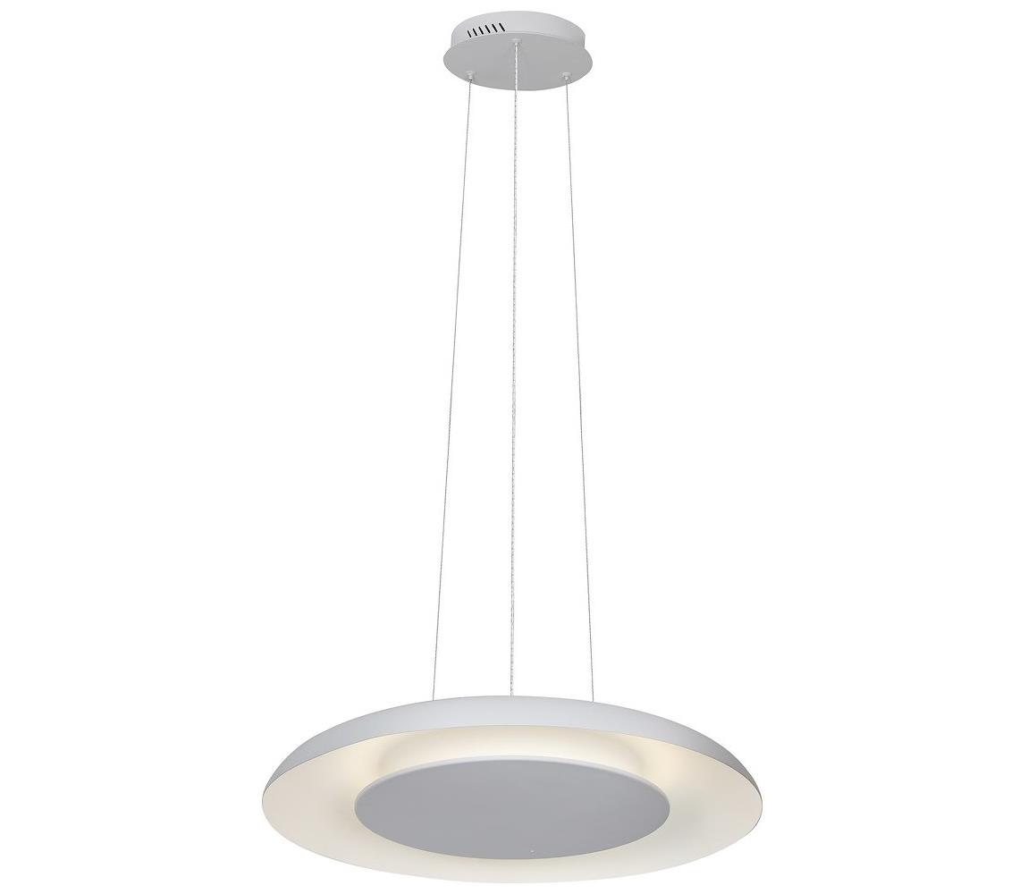  LED Lustr na lanku PIATTINO LED/30W/230V 2700/3200/4000K pr. 40 cm bílá ML1813