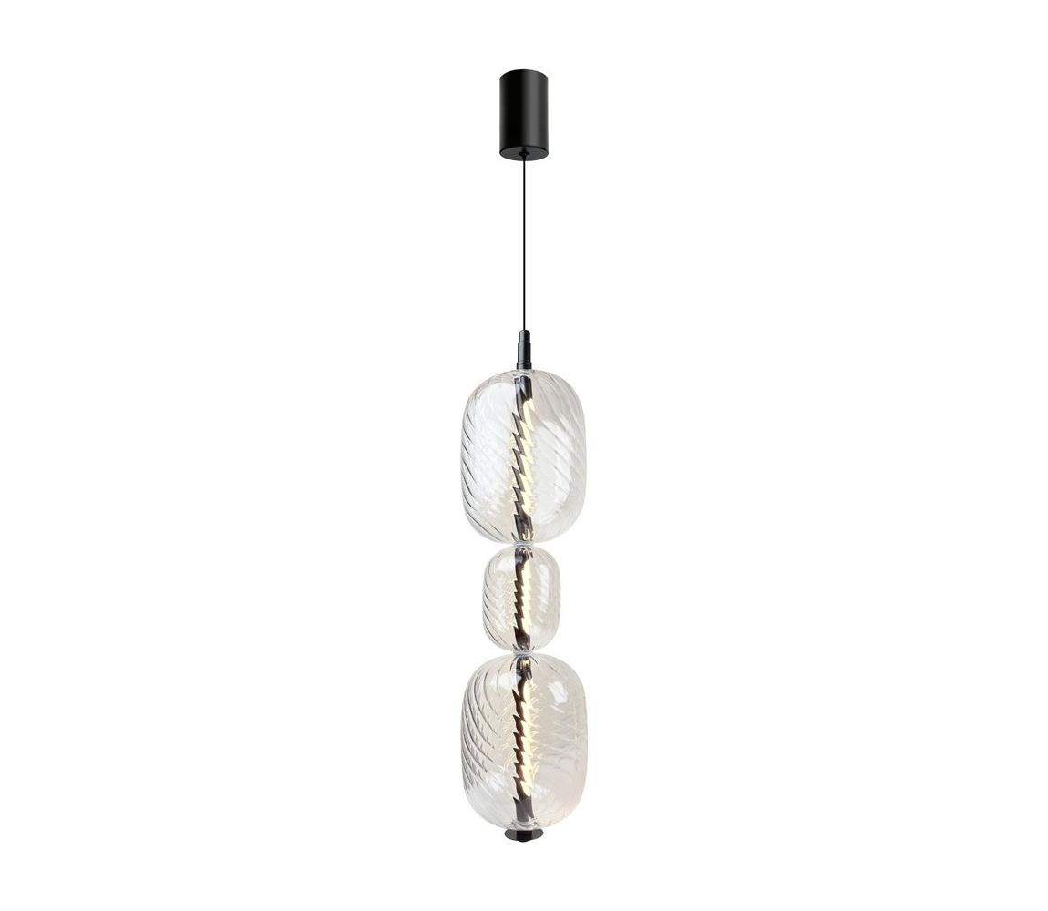 LED Lustr na lanku PLAYA LED/12W/230V černá 33-50519