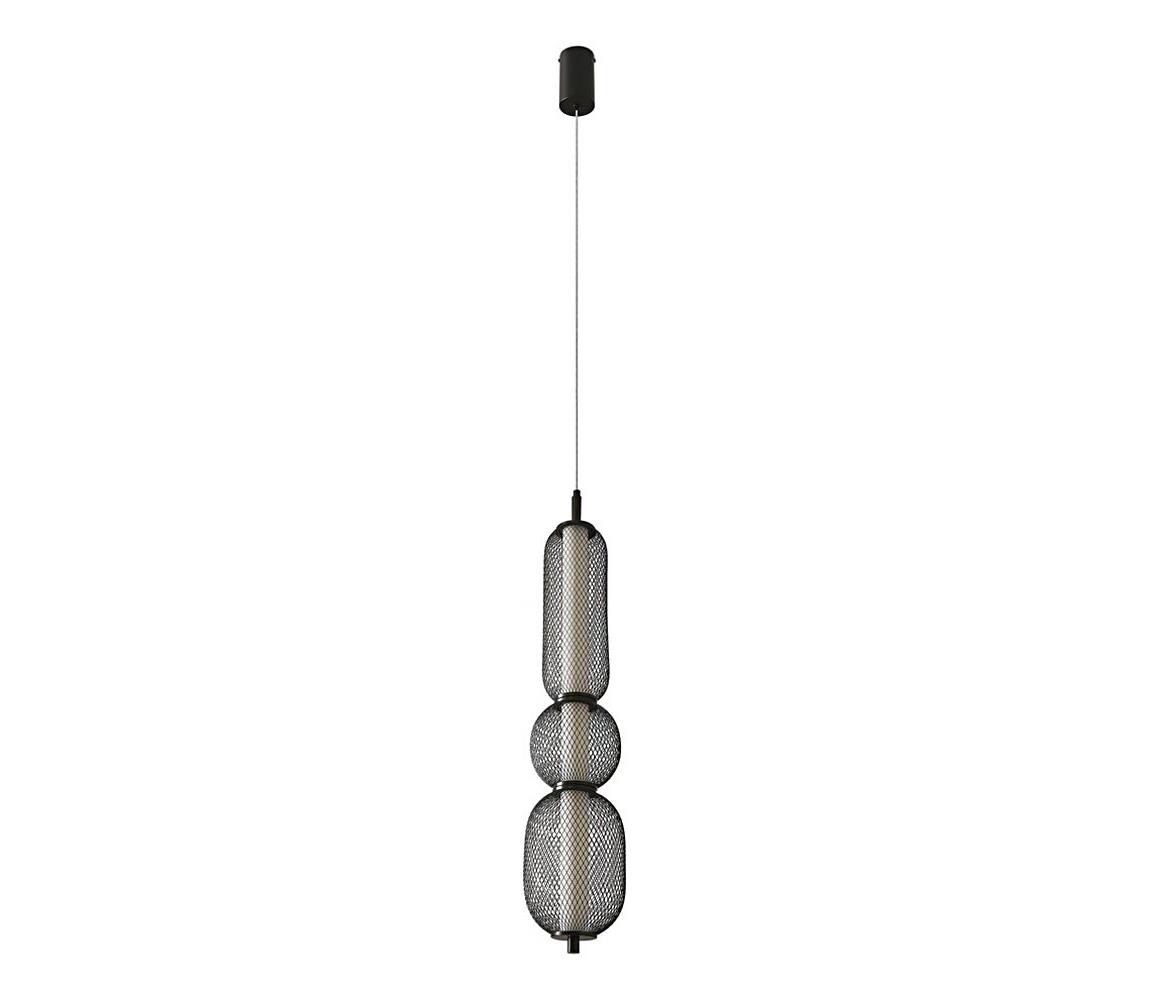  LED Lustr na lanku PUMA LED/15W/230V pr. 14 cm černá 33-35363