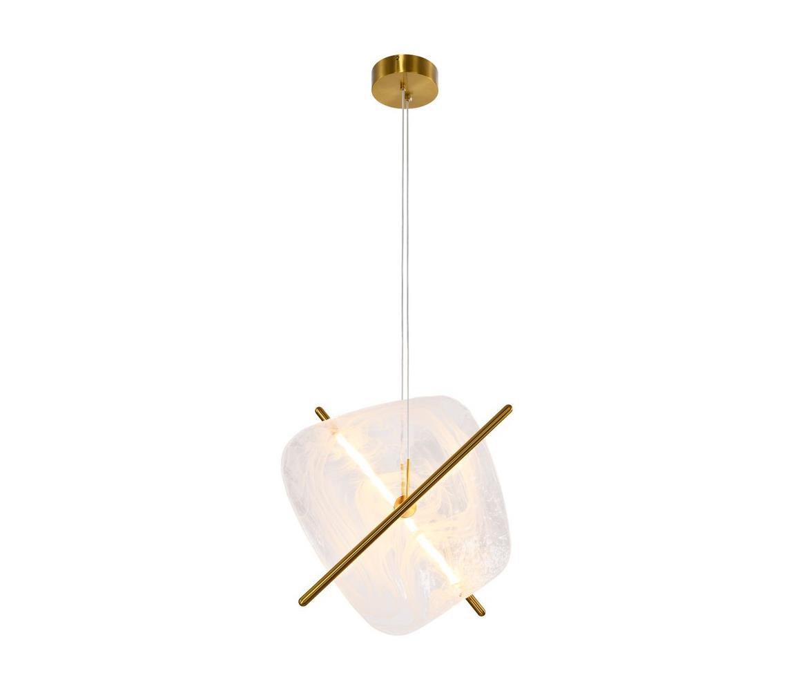  LED Lustr na lanku RELAX LED/15W/230V zlatá/bílá 31-50823