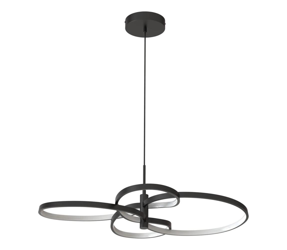  LED Lustr na lanku RIBBON LED/37W/230V 4000K černá 335982