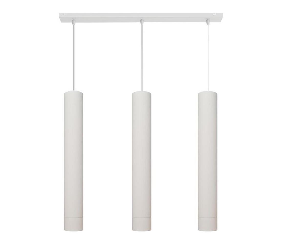  LED Lustr na lanku TUBA 3xGU10/4,8W/230V bílá W-L 1111/3 WT