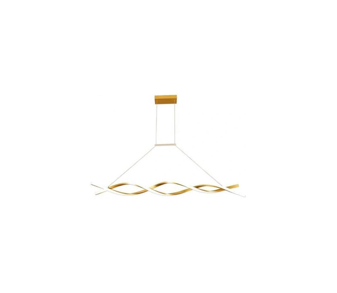  LED Lustr na lanku TWIST LED/37W/230V 4000K 120 cm zlatá LED TWIST GOLD 37W