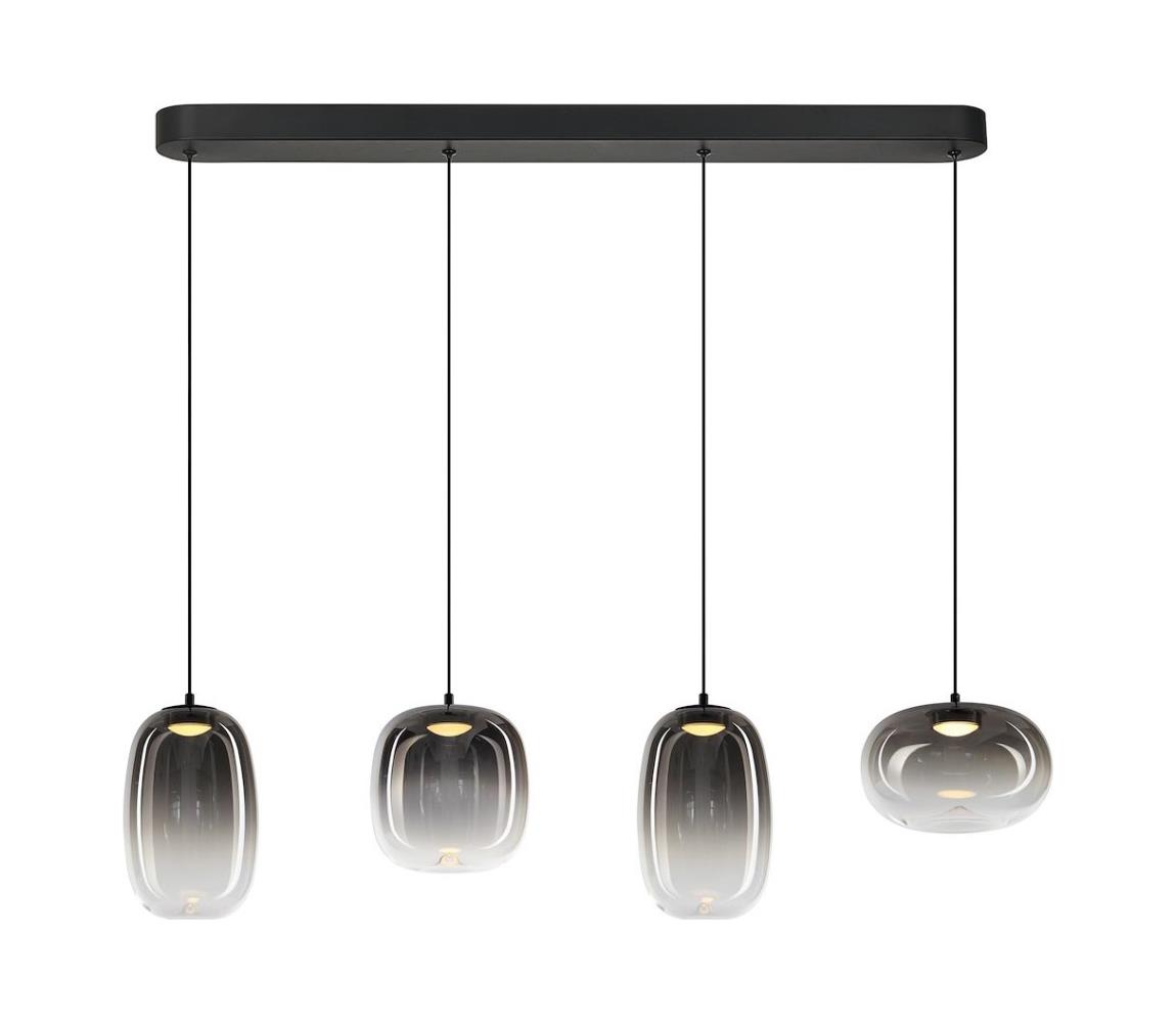  LED Lustr na lanku VASO LED/15W/230V černá/kouřová ML1407