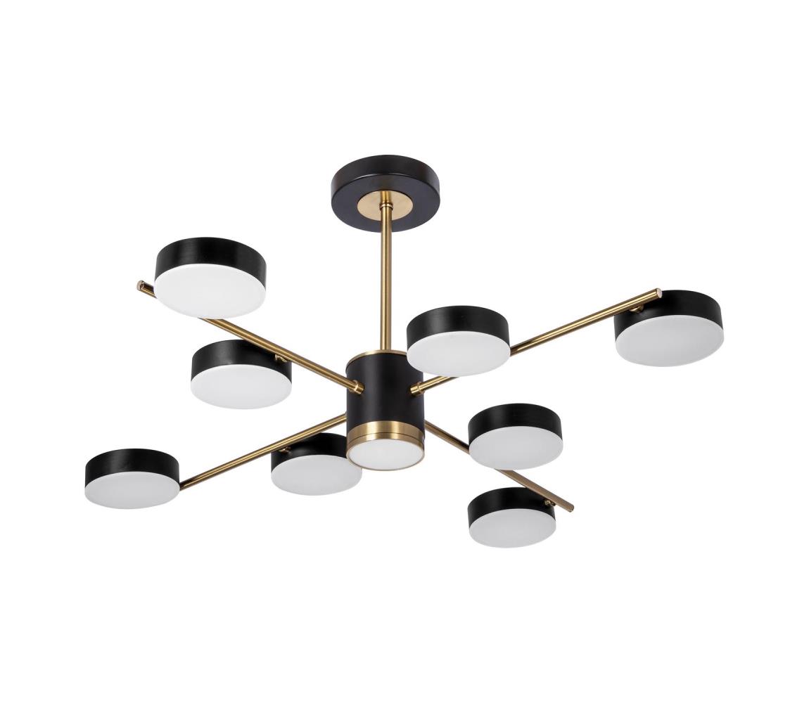  LED Lustr na tyči 8xLED/7W/230V + LED/6W 3000-6000K pr. 77 cm zlatá/černá W-N6369/8