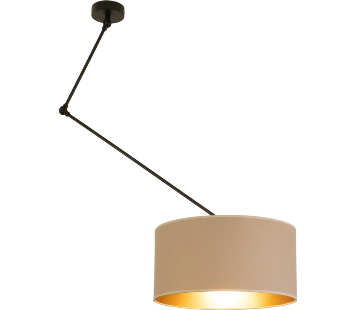  LED Nastavitelný lustr na tyči GORTA 1xE27/60W/230V béžová/zlatá H0289
