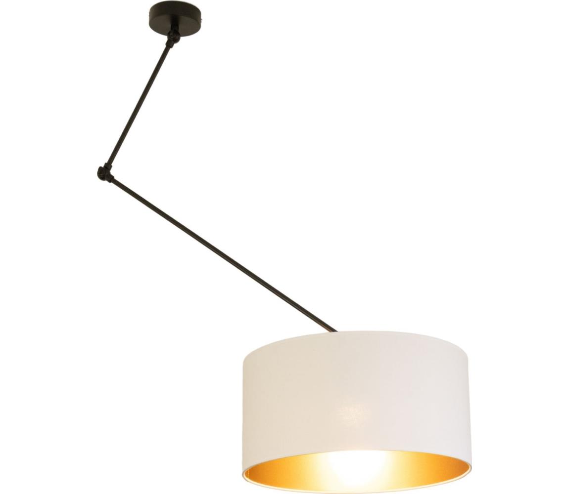  LED Nastavitelný lustr na tyči GORTA 1xE27/60W/230V bílá/zlatá H0294