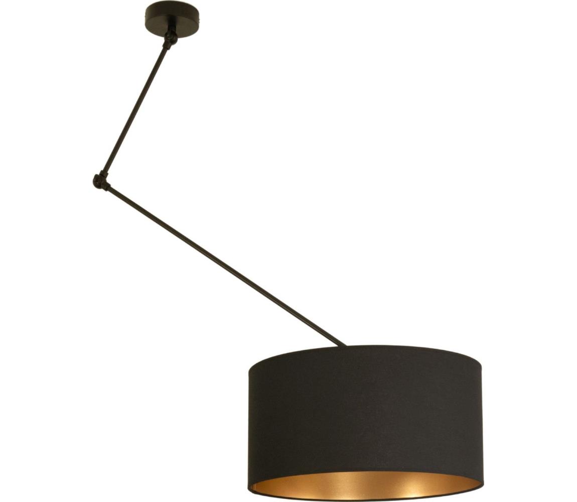  LED Nastavitelný lustr na tyči GORTA 1xE27/60W/230V černá/zlatá H0295