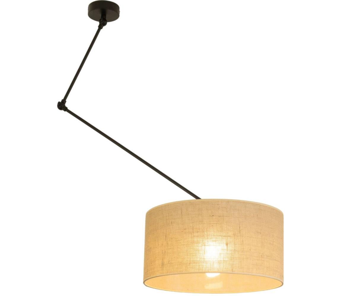  LED Nastavitelný lustr na tyči GORTA 1xE27/60W/230V juta H0292