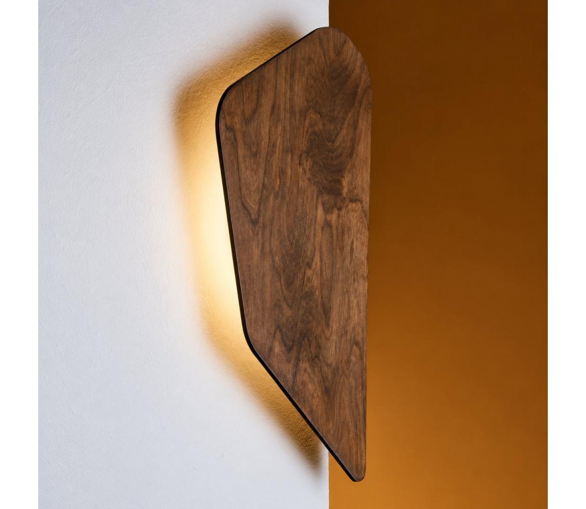  LED Nástěnné svítidlo BUTTON LED/4W/230V 46x23,5 cm dekor ořech 41892